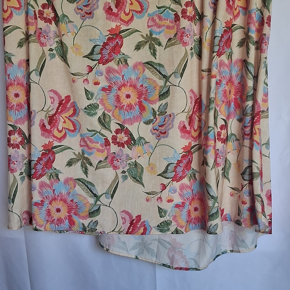 SKIES ARE BLUE Floral Maxi Dress Cream Pink 3X - Picture 11 of 11